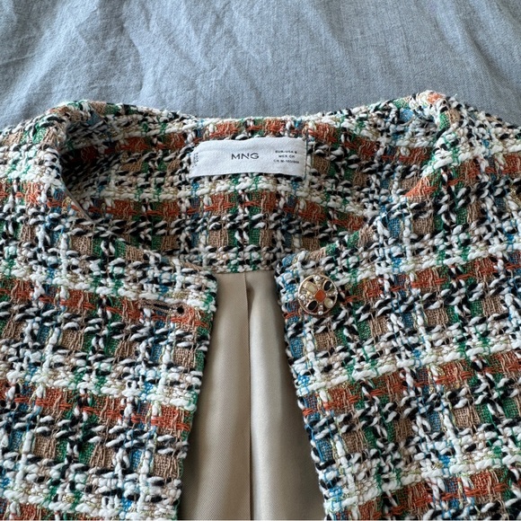 Mango Tweed Jacket with Jewel Button - Picture 5 of 12